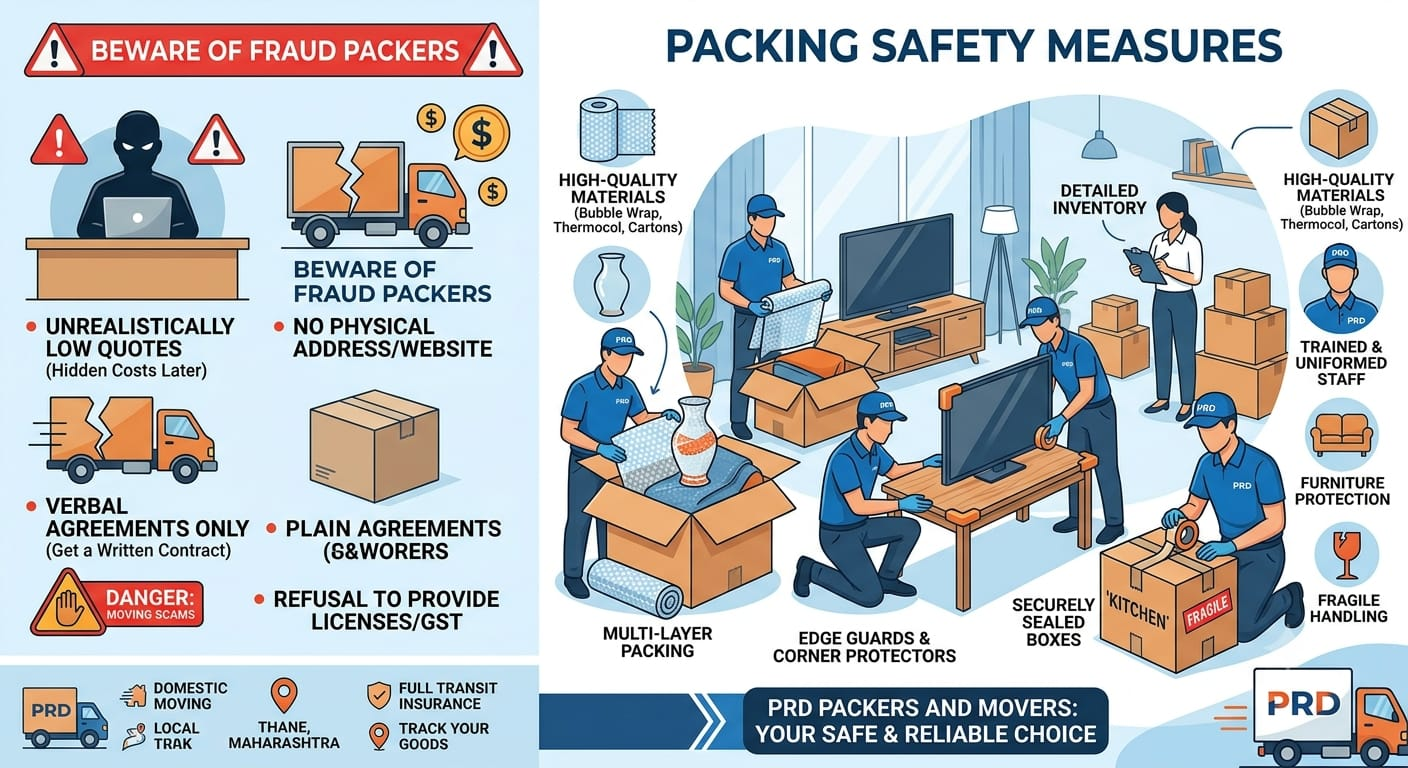 Packing and moving safety information